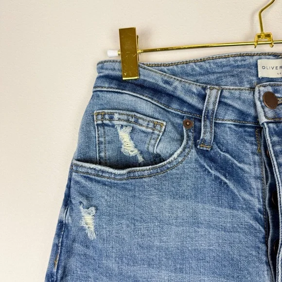 Oliver Logan Mulberry Straight Leg High Rise Relaxed Jeans Size 26 - Picture 9 of 16